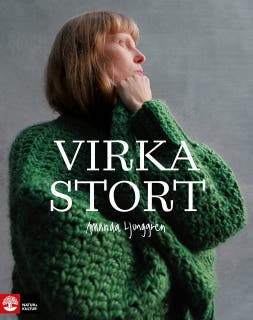 Virka stort – omslag till ljudboken av Amanda Ljunggren