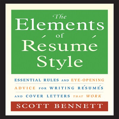 The Elements of Resume Style – omslag til lydbogen af Scott Bennett