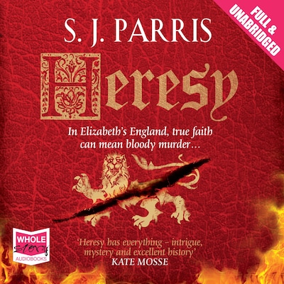 Heresy – omslag til lydbogen af S.J. Parris