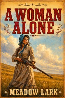 A Woman Alone: A Western Romance – omslag till ljudboken av Meadow Lark