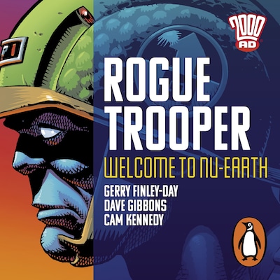 Rogue Trooper: Welcome to Nu Earth – omslag til lydbogen af Dave Gibbons, Gerry Finley-Day
