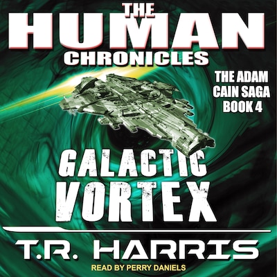 Galactic Vortex – omslag til lydbogen af T.R. Harris