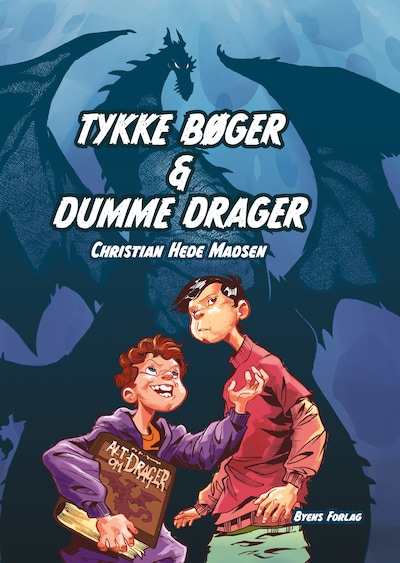 Tykke bøger og dumme drager – omslag til lydbogen af Christian Hede Madsen