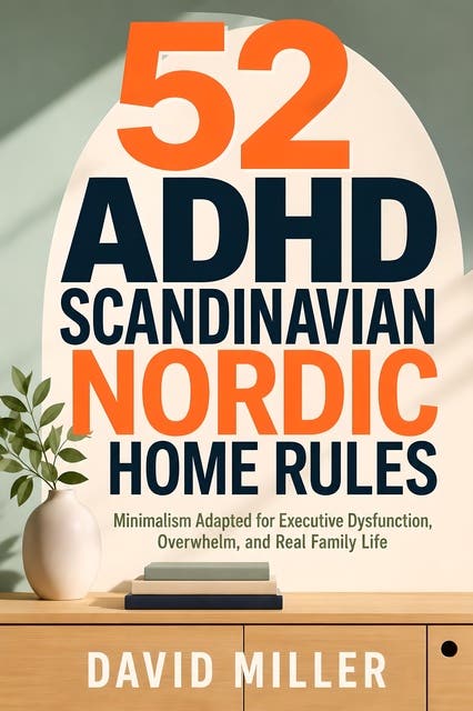 52 ADHD Scandinavian Nordic Home Rules: Minimalism Adapted for Executive Dysfunction, Overwhelm, and Real Family Life – omslag til lydbogen af David Miller