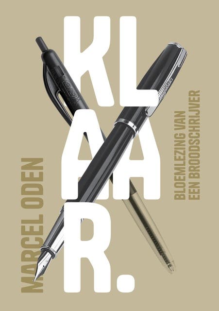 Klaar.: Bloemlezing van een broodschrijver – omslag van het luisterboek van Marcel Oden