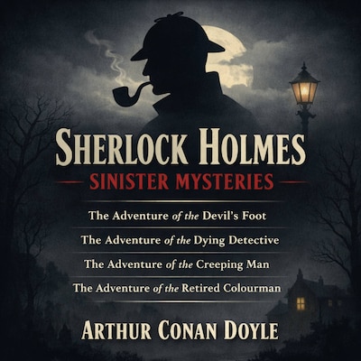 Sherlock Holmes Sinister Mysteries – omslag til lydbogen af Arthur Conan Doyle