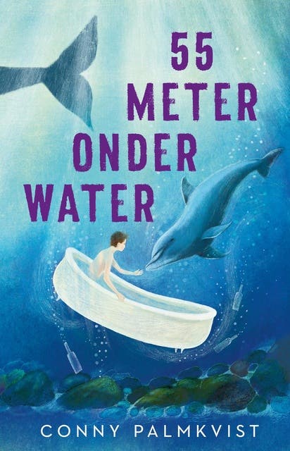 55 meter onder water – omslag van het luisterboek van Conny Palmkvist