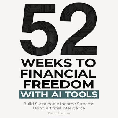 52 Weeks to Financial Freedom with AI Tools – omslag til lydbogen af David Brennan