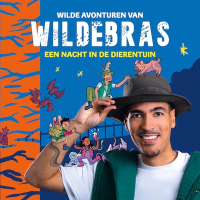 Een nacht in de dierentuin – omslag van het luisterboek van Wildebras