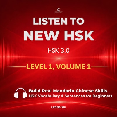 Listen to New HSK (HSK 3.0): Level 1, Volume 1 – omslag til lydbogen af Letitia Wu