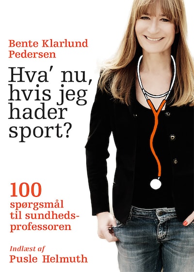 Hva' nu, hvis jeg hader sport? – omslag til lydbogen af Bente Klarlund