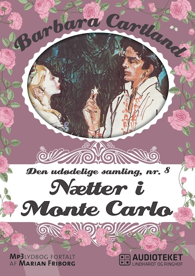 Nætter i Monte Carlo – omslag til lydbogen af Barbara Cartland