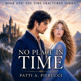 No Place in Time: A Young Adult Time-Travel Romance – omslag till ljudboken av Patti A. Pierucci