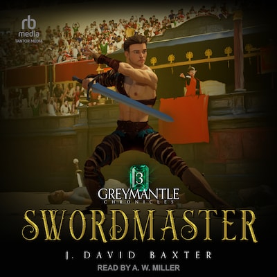 Swordmaster – omslag til lydbogen af J. David Baxter