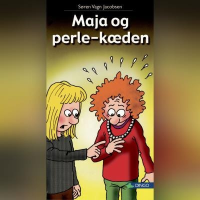 Maja og perlekæden – omslag til lydbogen af Søren Vagn Jacobsen