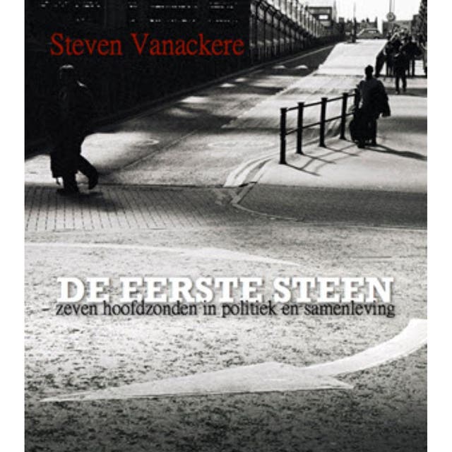 De eerste steen: zeven hoofdzonden in politiek en samenleving – omslag van het luisterboek van Steven Vanackere