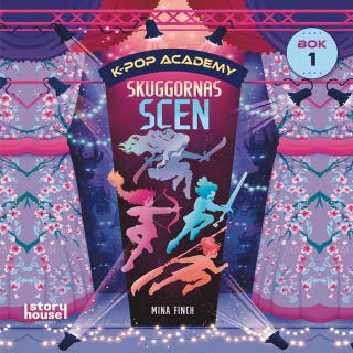 Skuggornas scen – omslag till ljudboken av Minna Finch