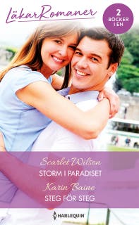 Storm i paradiset / Steg för steg – omslag till ljudboken av Karin Baine,Scarlet Wilson