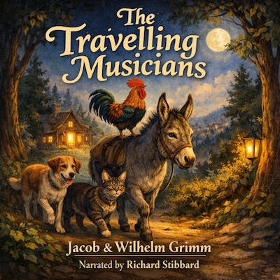 The Travelling Musicians – omslag til lydbogen af Jacob Grimm, Wilhelm Grimm