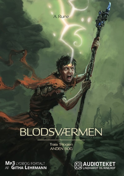 Blodsværmen – omslag til lydbogen af A. Rune