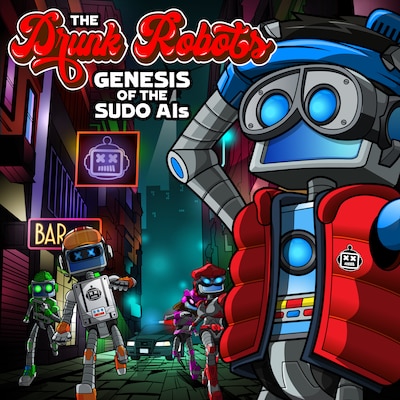 The Drunk Robots – omslag til lydbogen af Christiaan Rendle
