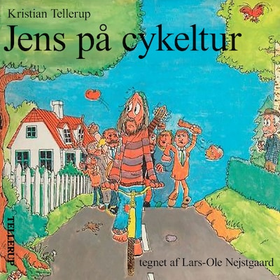 Jens på cykeltur – omslag til lydbogen af Kristian Tellerup