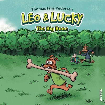 Leo & Lucky #1: The Big Bone – omslag til lydbogen af Thomas Friis Pedersen