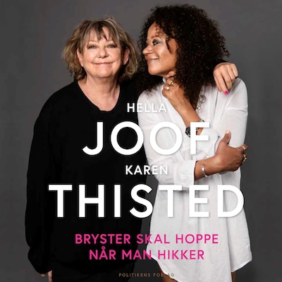 Bryster skal hoppe når man hikker – omslag til lydbogen af Hella Joof, Karen Thisted
