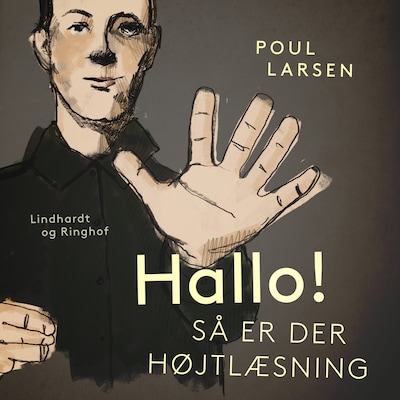 Hallo! Så er der højtlæsning – omslag til lydbogen af Poul Larsen
