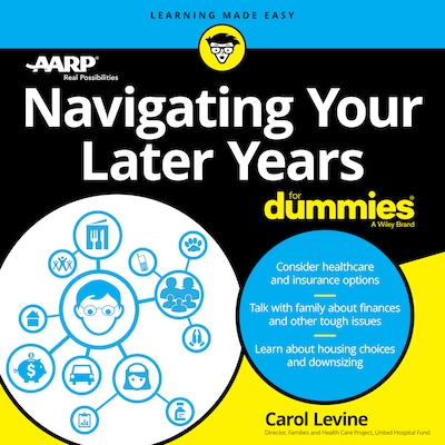 Navigating Your Later Years For Dummies – omslag til lydbogen af Carol Levine, AARP