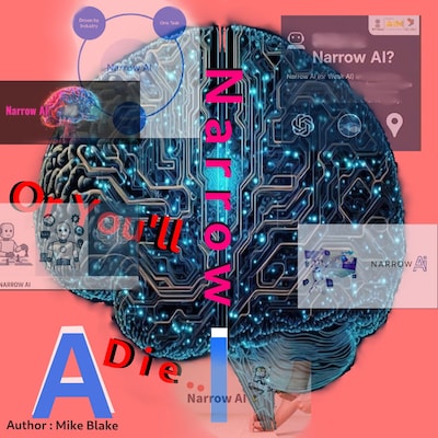 Narrow AI or You'll Die – omslag til lydbogen af Mike Blake