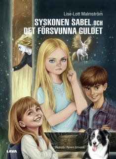 Syskonen Sabel och det försvunna guldet – omslag till ljudboken av Lise-Lott Malmström
