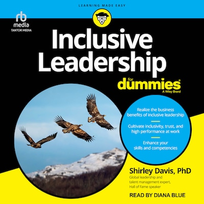Inclusive Leadership For Dummies – omslag til lydbogen af Shirley Davis, PhD