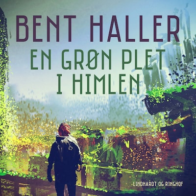 En grøn plet i himlen – omslag til lydbogen af Bent Haller