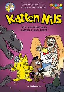 Katten Nils och mysteriet med Katten Kidds skatt – omslag till ljudboken av Joakim Gunnarsson,Johanna Kristiansson