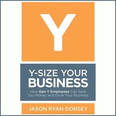 Y-Size Your Business – omslag til lydbogen af Jason Ryan Dorsey