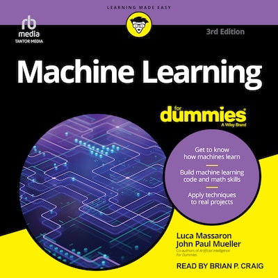 Machine Learning For Dummies, 3rd Edition – omslag til lydbogen af Luca Massaron, John Paul Mueller