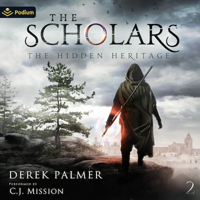 The Scholars – omslag til lydbogen af Derek Palmer