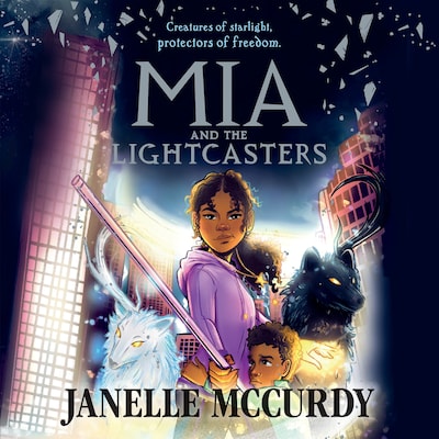 Mia and the Lightcasters – omslag til lydbogen af Janelle McCurdy