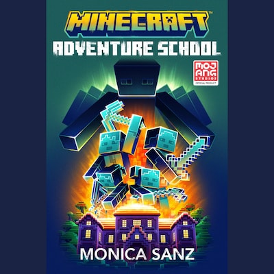 Minecraft Adventure School Novel – omslag til lydbogen af Monica Sanz