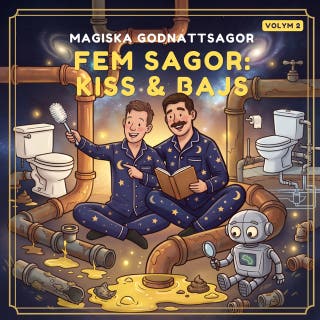 Fem sagor: kiss och bajs vol. 2 – omslag till ljudboken av Magiska Godnattsagor