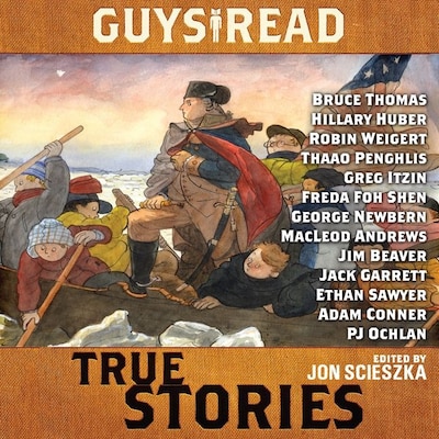 Guys Read: True Stories – omslag til lydbogen af Jon Scieszka, Jim Murphy, Elizabeth Partridge