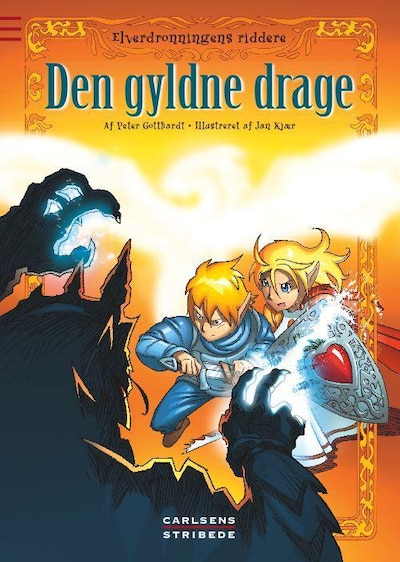 Elverdronningens riddere 8: Den gyldne drage – omslag til lydbogen af Peter Gotthardt