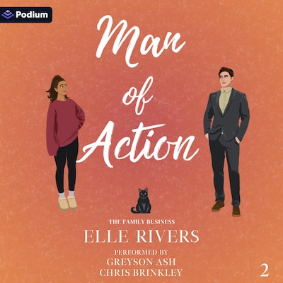 Man of Action – omslag til lydbogen af Elle Rivers