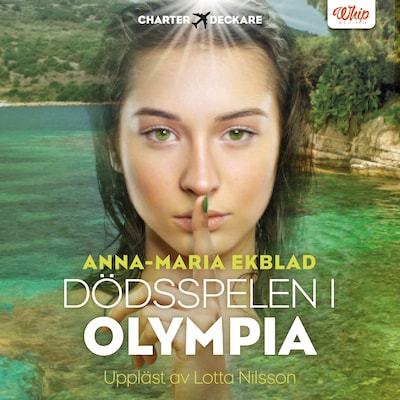 Dödsspelen i Olympia – omslag till ljudboken av Anna-Maria Ekblad