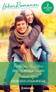 Den italienska gåvan / Kirurgens utmaningar – omslag till ljudboken av Caroline Anderson,Janice Lynn