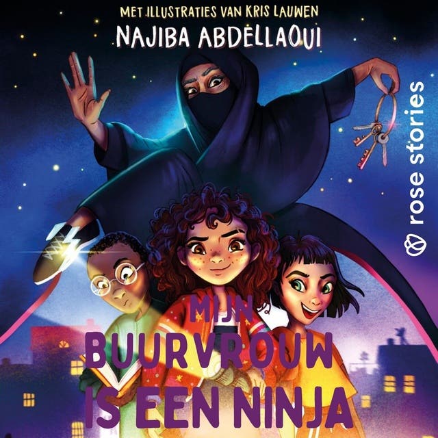 Mijn buurvrouw is een ninja – omslag van het luisterboek van Najiba Abdellaoui
