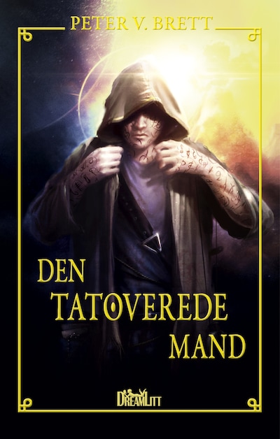 Den tatoverede mand – omslag til lydbogen af Peter V. Brett