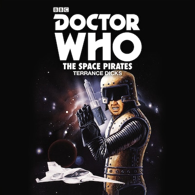 Doctor Who: The Space Pirates – omslag til lydbogen af Terrance Dicks