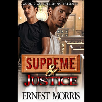 Supreme &amp; Justice – omslag til lydbogen af Ernest Morris